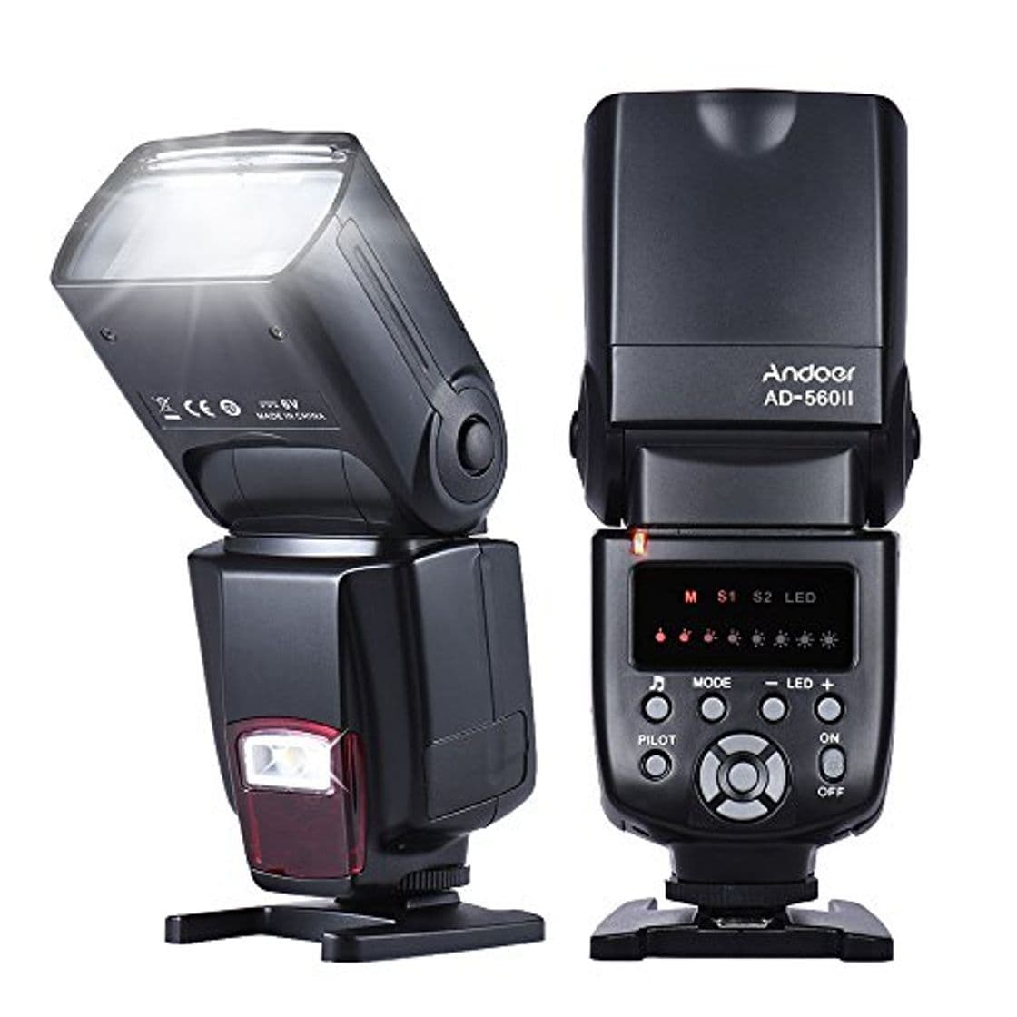 Electrónica Andoer Flashes con zapata Flash Speedlite para Cámara Canon Nikon Olympus Pentax