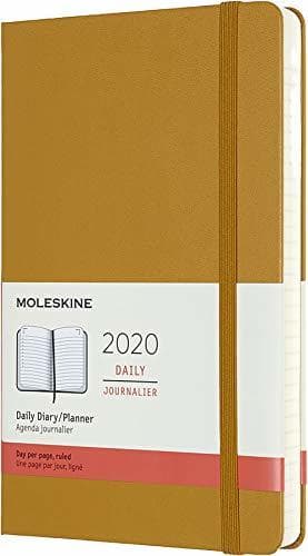 Libro Moleskine - Agenda Diaria de 12 Meses 2020, Tapa Dura y Goma