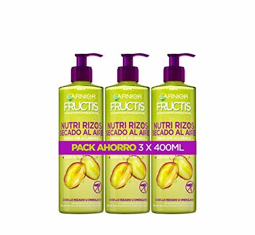 Belleza Garnier Fructis Nutri Rizos Secado al Aire Crema Sin Aclarado para Pelo