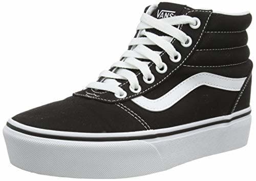 Fashion Vans Ward Hi Mujer, Zapatillas Altas, Negro