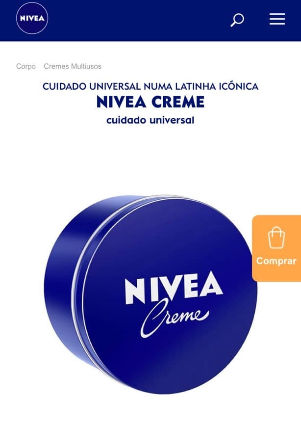 Producto CUIDADO UNIVERSAL NUMA LATINHA ICÓNICA
NIVEA CREME