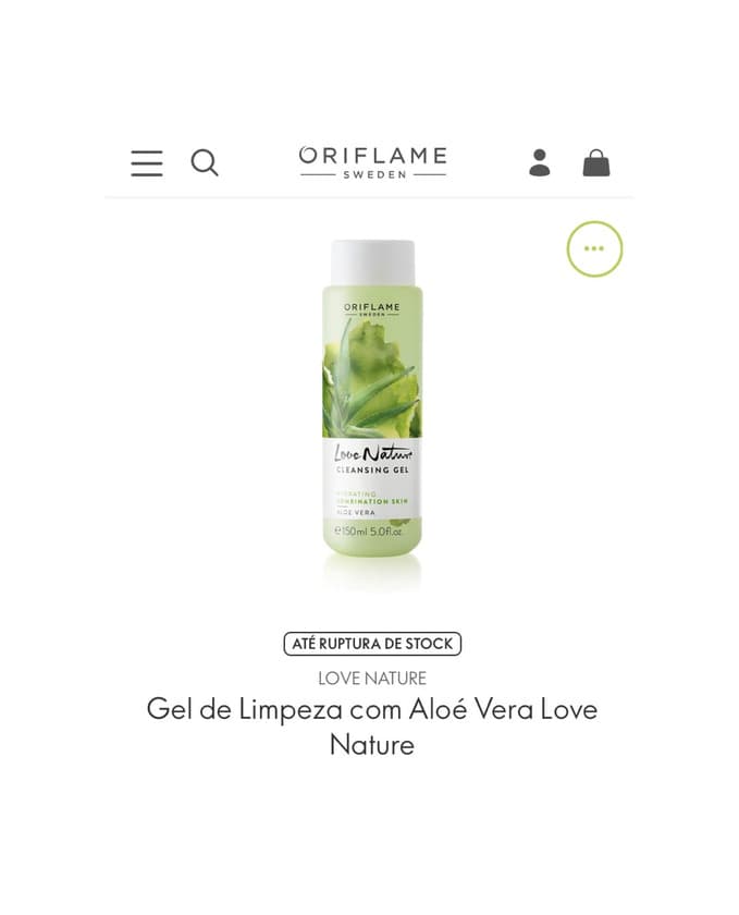 Producto Gel de Limpeza com Aloé Vera Love Nature