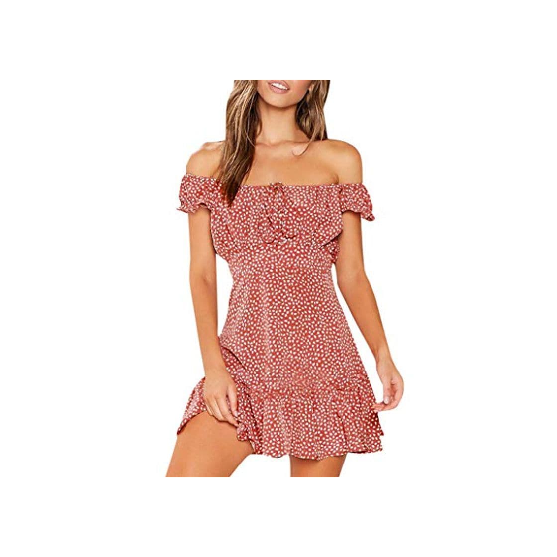 Producto Vestidos de Fiesta Mujer Corta Verano Vestido Boho Chic Vestidos Playeros Lunares