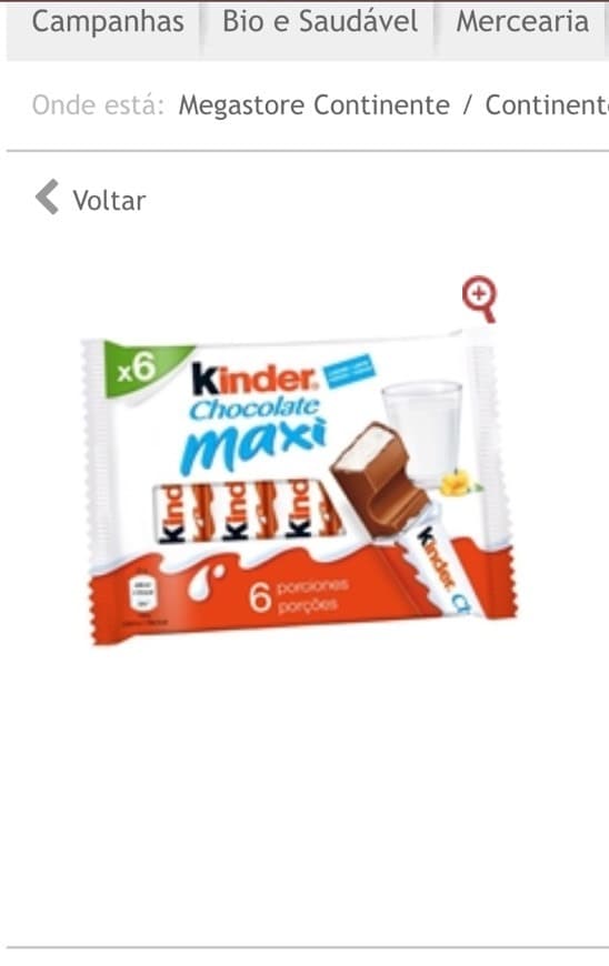 Product Barrinhas kinder