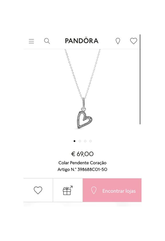 Product Colar Pandora coração