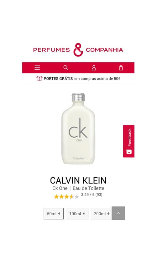 Producto Perfume Calvin Klein 