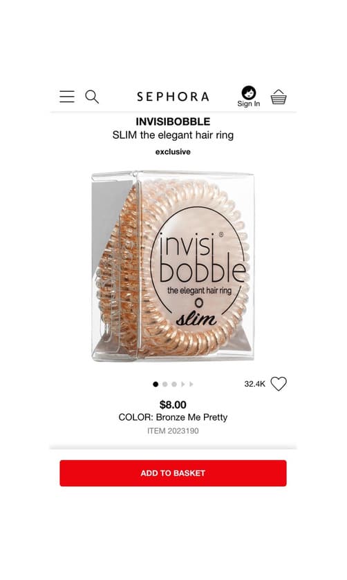 Product Invisibobble slim dourado