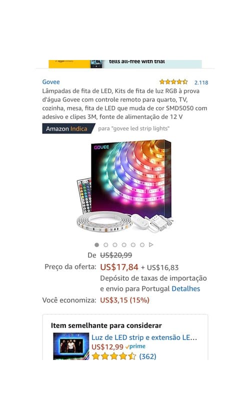 Producto Leds Amazon