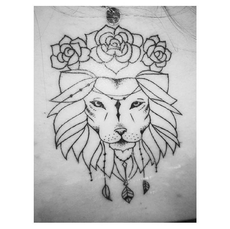 Fashion Lion Tattoo