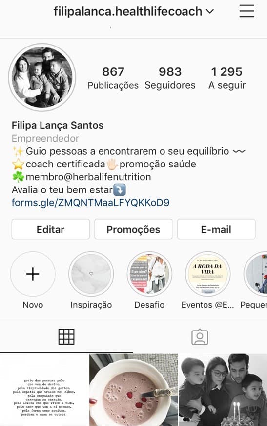 Moda Minha página instagram 