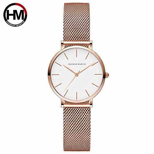 Fashion SWJM Reloj de Oro Rosa de Marca Mujer 32mm Reloj Femenino pequeño