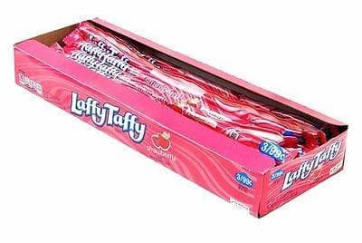 Product Wonka Laffy Taffy dulces masticables con sabor a fruta.