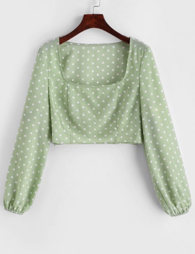 Product Blusa verde recortada