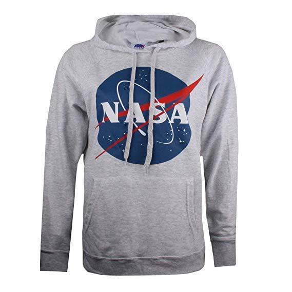 Moda Nasa Circle Logo Camiseta, Gris