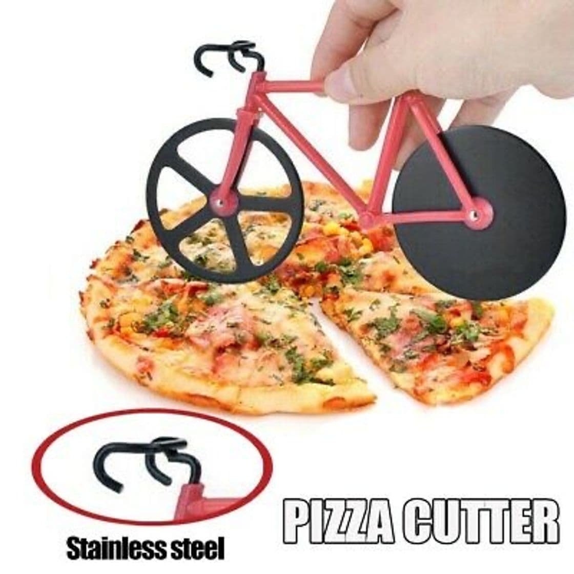 Moda 
Bike-Pizza-Cutter-Chopper-Slicer-Kitchen-Food-Tools-Stainle