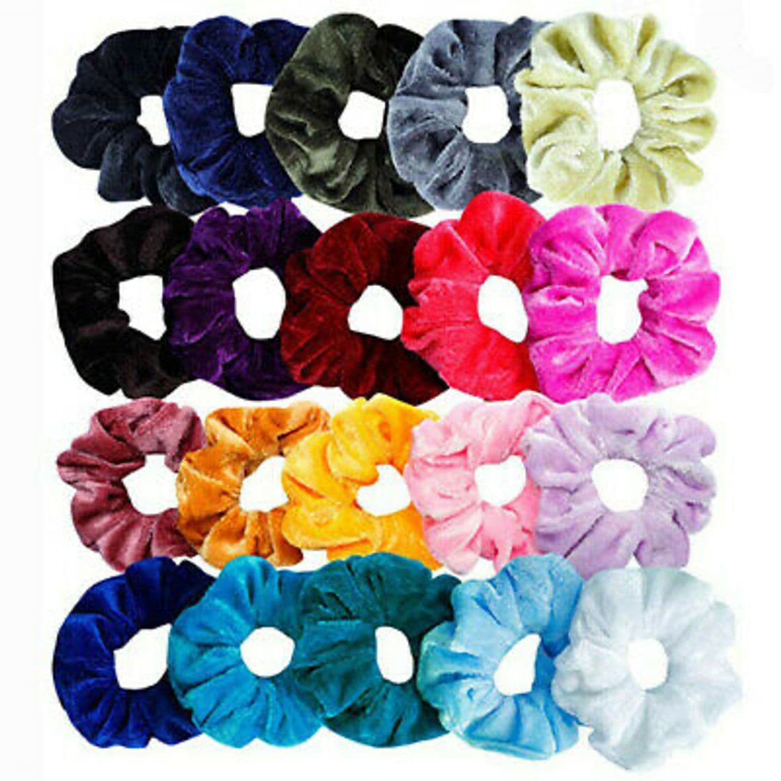 Moda 10/20Pc cabelo Scrunchies Veludo Elástico Cabelo Bandas scro