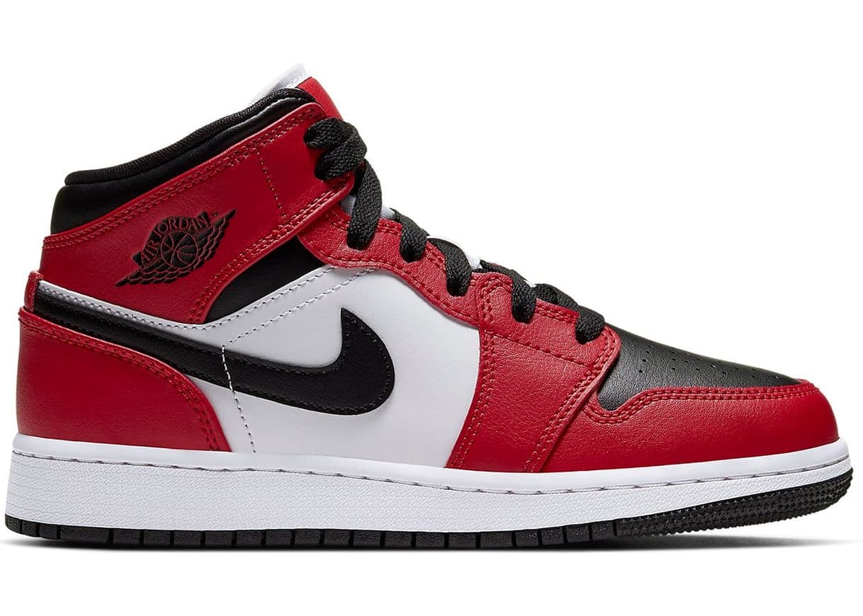 Fashion Jordan 1 Mid Chicago Black Toe (GS) 