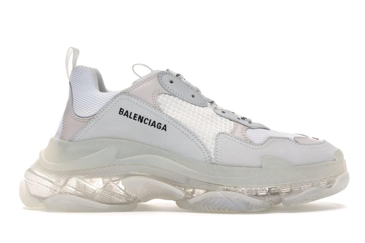 Fashion Balenciaga Triple S Clear Sole White