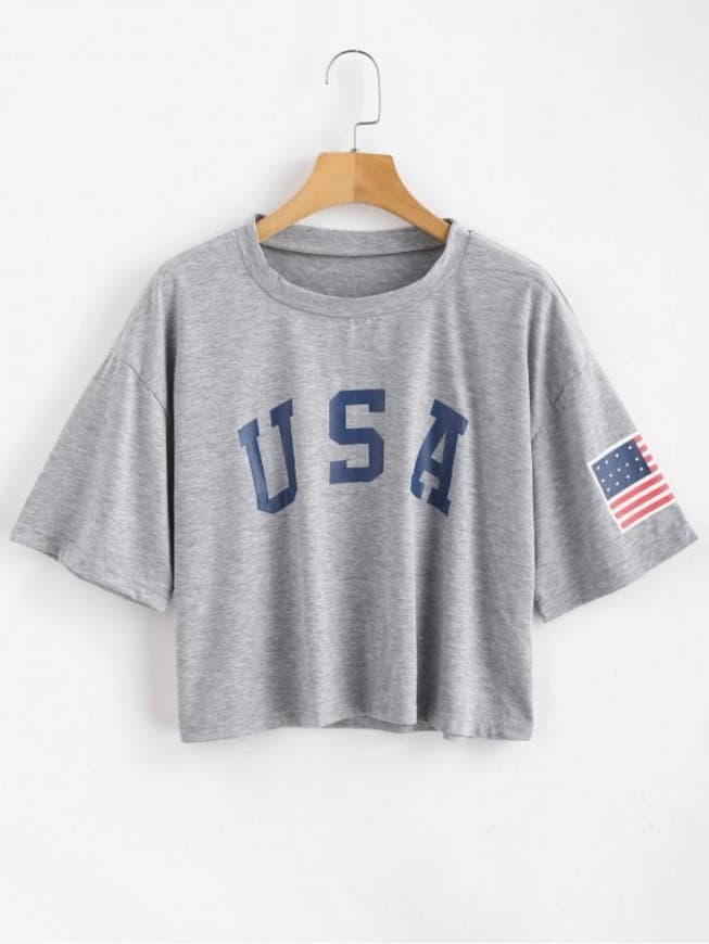 Fashion Camisola com bandeira americana 