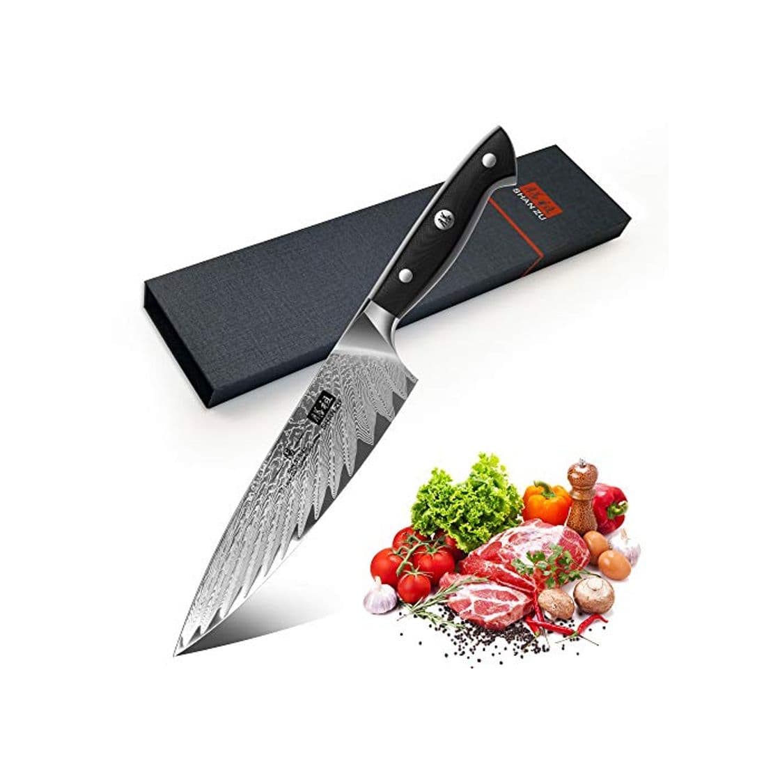 Home SHAN ZU Cuchillo de Cocina Damasco 20m