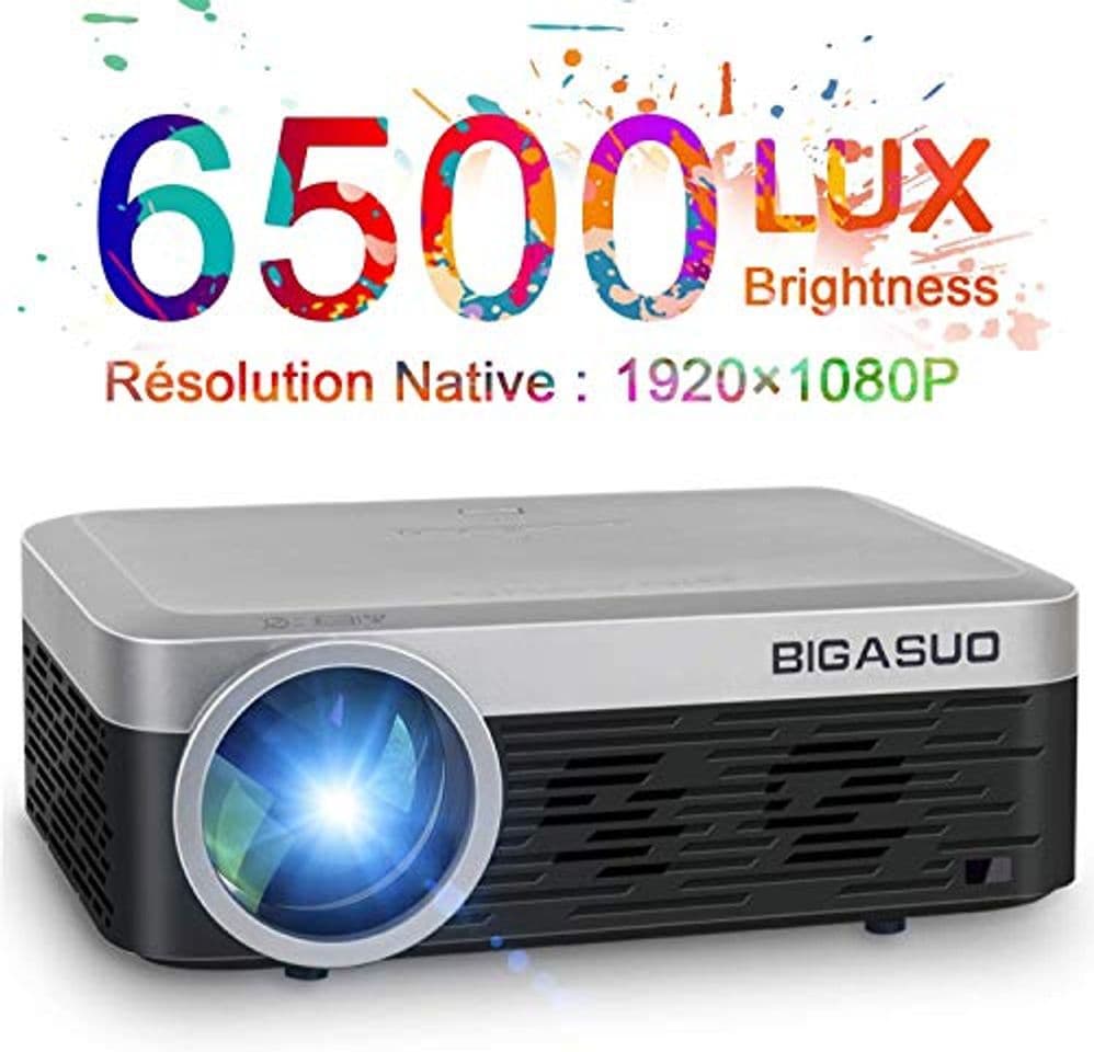 Producto Proyector BIGASUO Videoproyector Portátil 6500 Lúmenes 1080P Nativo de Cine en casa