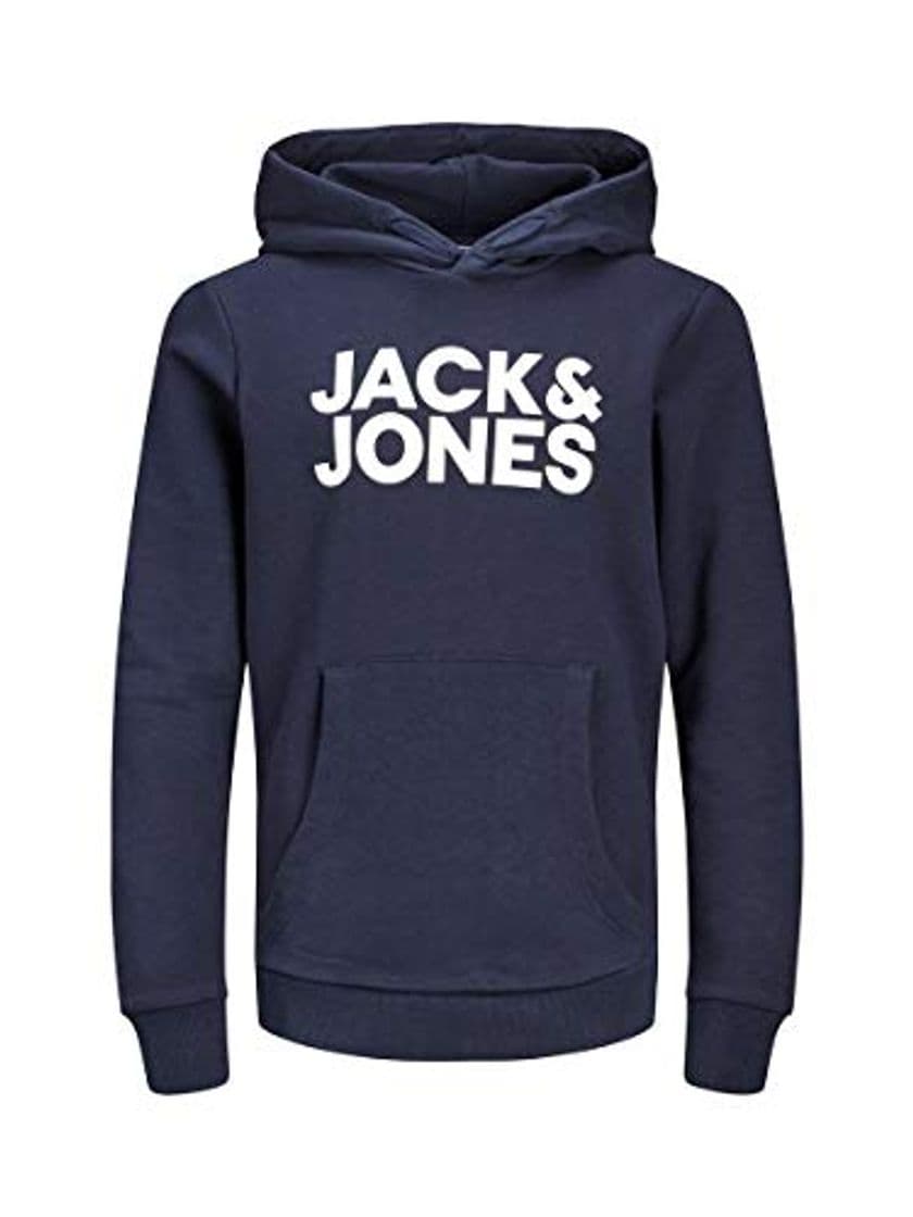 Moda Jack & Jones Jjecorp Logo Sweat Hood Ss19 Noos Jr Capucha, Azul