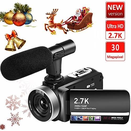 Lugar Videocámara Cámara de Video 2.7K Videocamara Full HD 30MP con Micrófono Control