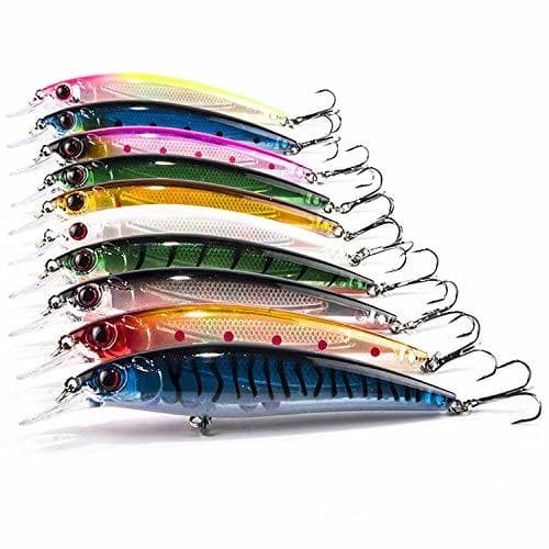 Producto Aozzy Señuelos de Pesca Profundo Cebos Minnow Swimbaits Hardbaits para Siluro Lucio