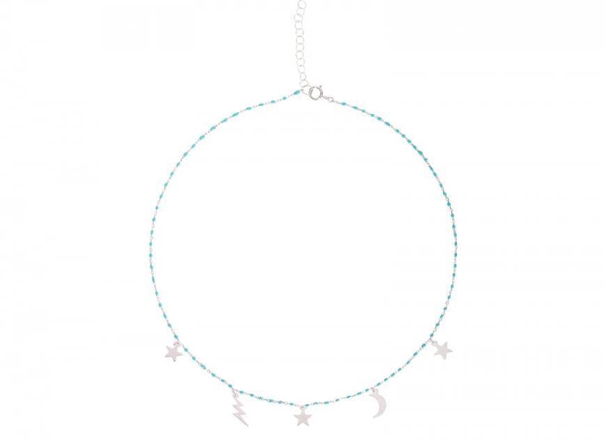 Moda Choker prata - Stone by Stone