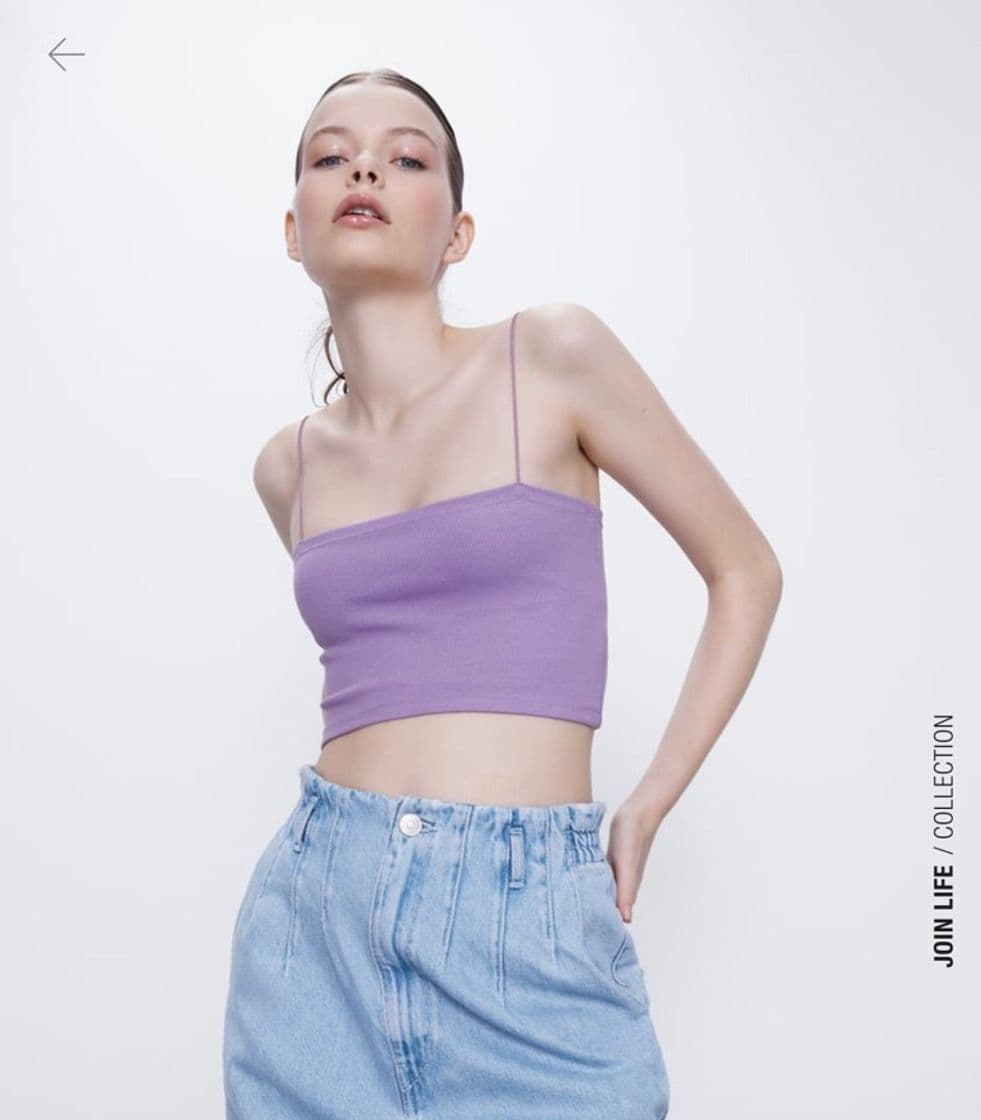 Moda Crop top de alças Zara