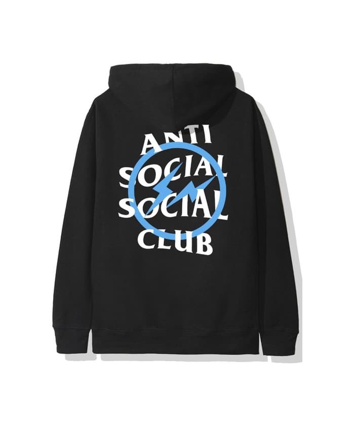 Producto Anti social social club x fragment blue bolt Hoodie black