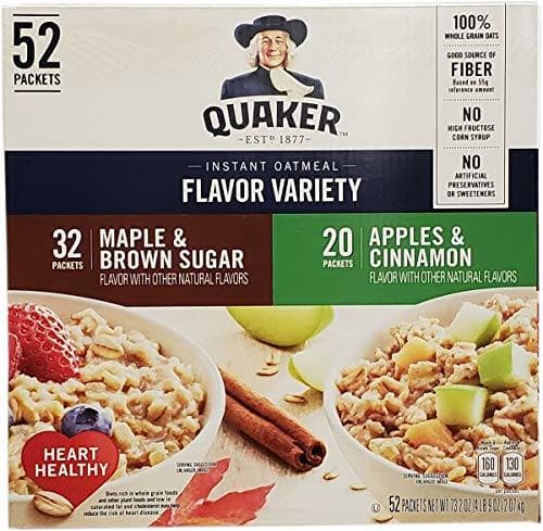 Product Quaker Instant Oatmeal Flavour Variety Maple & Brown Sugar & Apples &