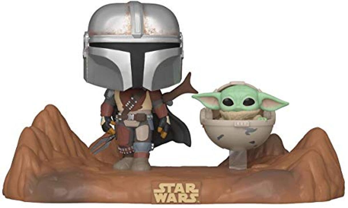 Game Funko- Pop Moment: Mandalorian-Mandalorian & Child Figura Coleccionable, Multicolor