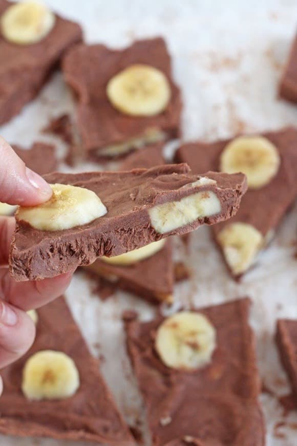 Moda Chocolate banana frozen yogurt bark