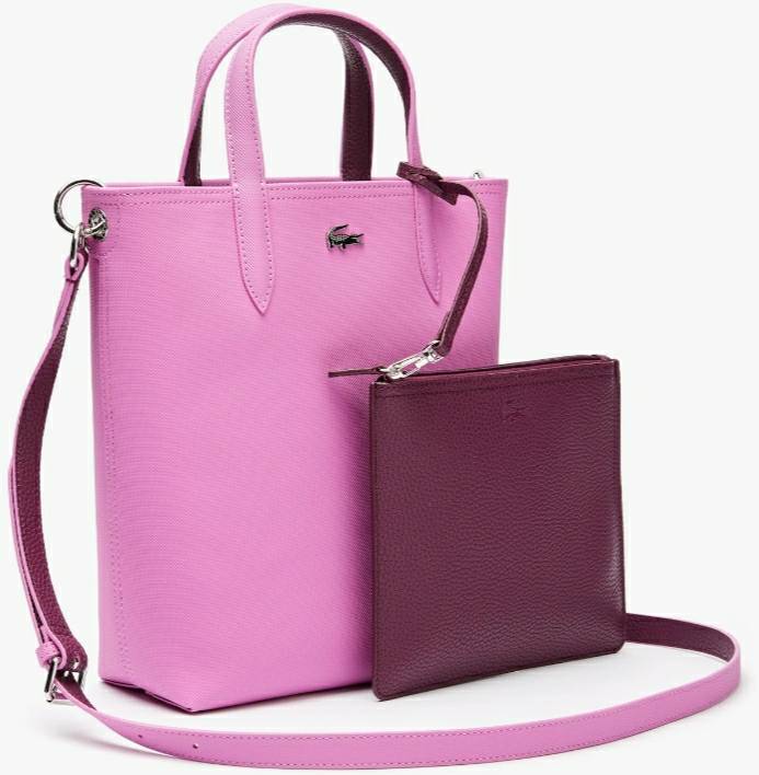 Producto Mala tote reversível em lona revestida Anna rosa e bordô