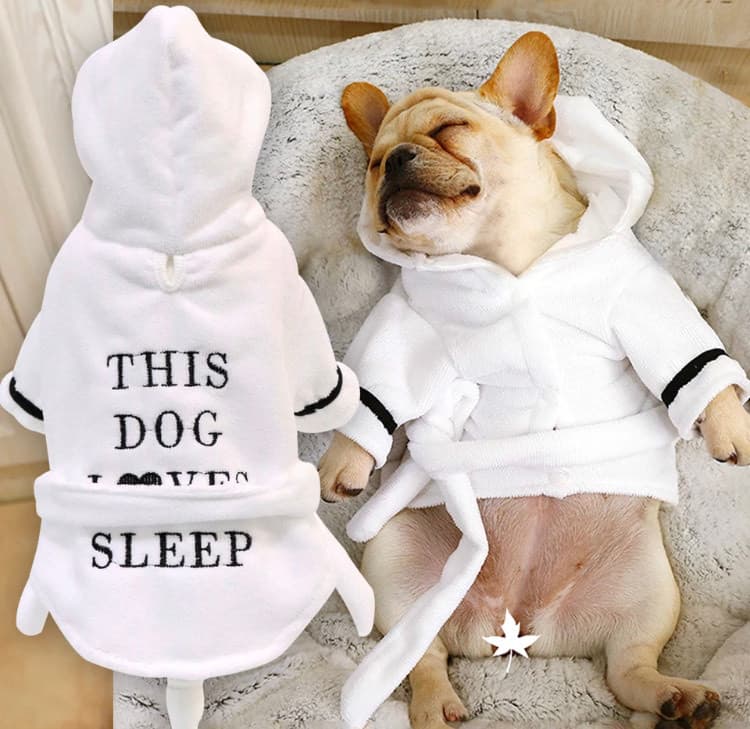 Moda Roupão “this dog loves sleep”