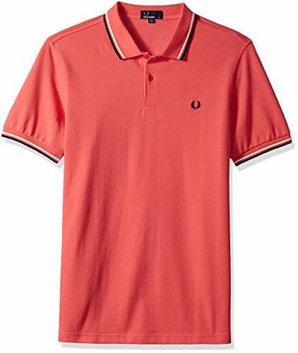 Moda Fred Perry Twin Tipped Shirt Polo, Rosa