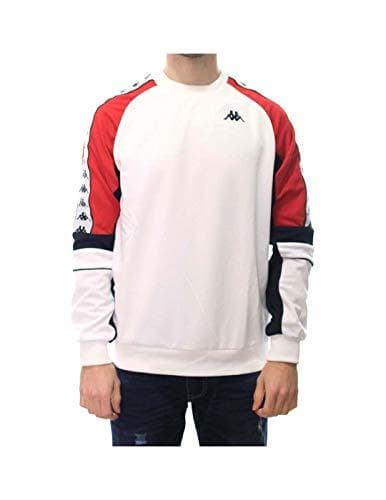 Moda Kappa Arlton Sudadera Blanca Y Roja