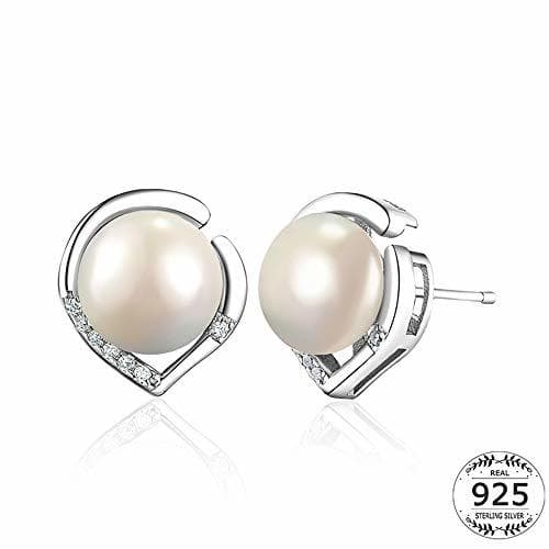 Producto ZHWM Pendientes De clip Aros De Perlas De Agua Dulce para Mujer