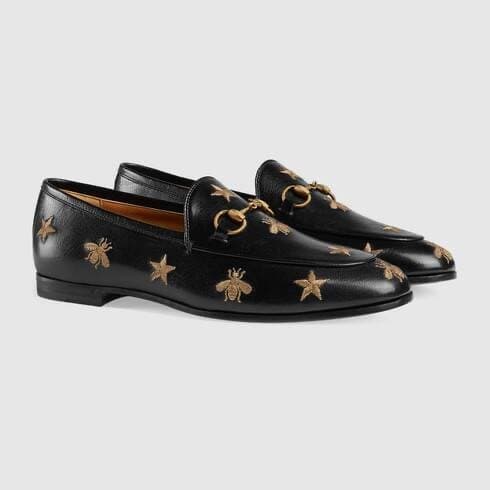 Product Gucci Jordaan embroidered leather loafer