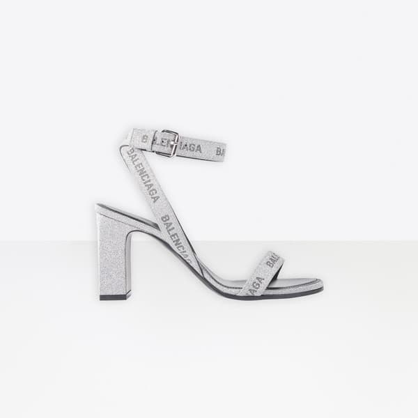 Product ALLOVER LOGO ROUND 80MM ANKLE STRAP SANDAL