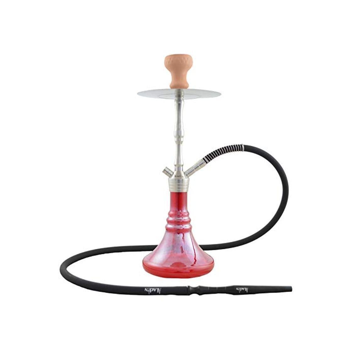 Product Aladin MVP460 Wasserpfeife Shisha 46cm Edelstahl Kristallglas Silikon Schlauch Tonkopf Mundstück