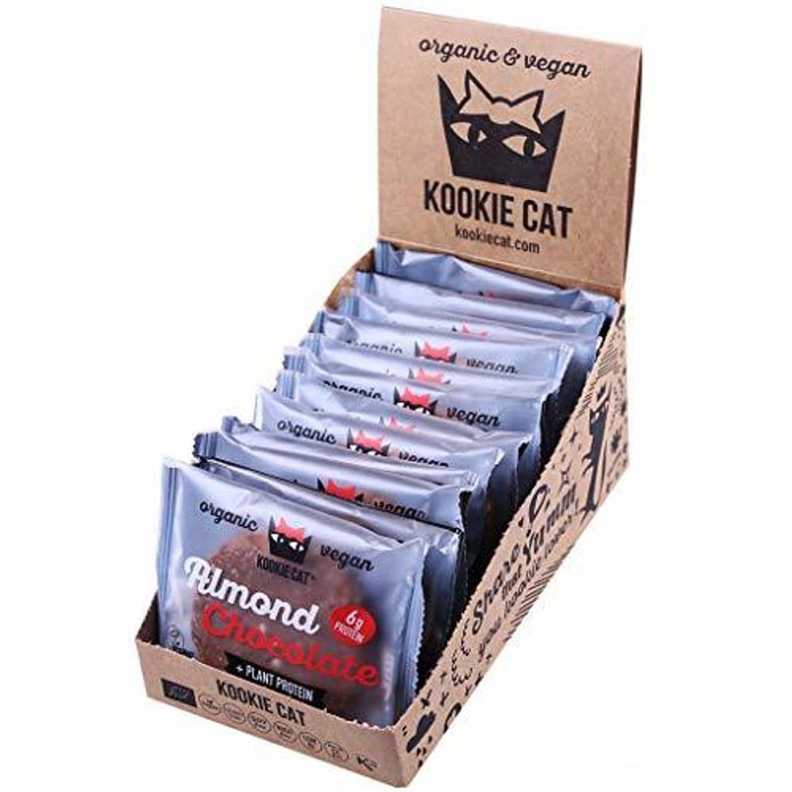 Place Kookie Cat Almond & Chocolate Individually Wrapped Vegan Cookies