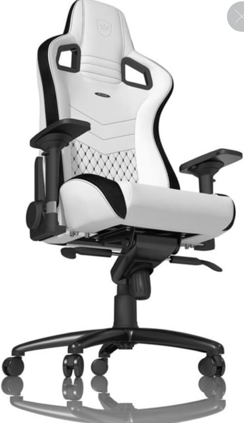 Moda Cadeira noblechairs EPIC PU Leather Branco