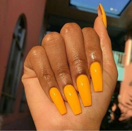 Fashion Yellow Nails