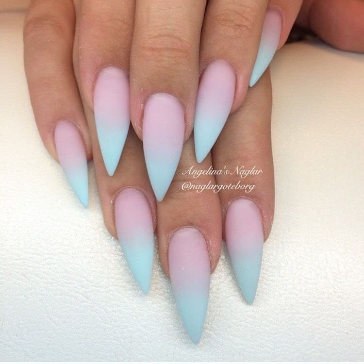 Fashion Pink/lilac/blue nails