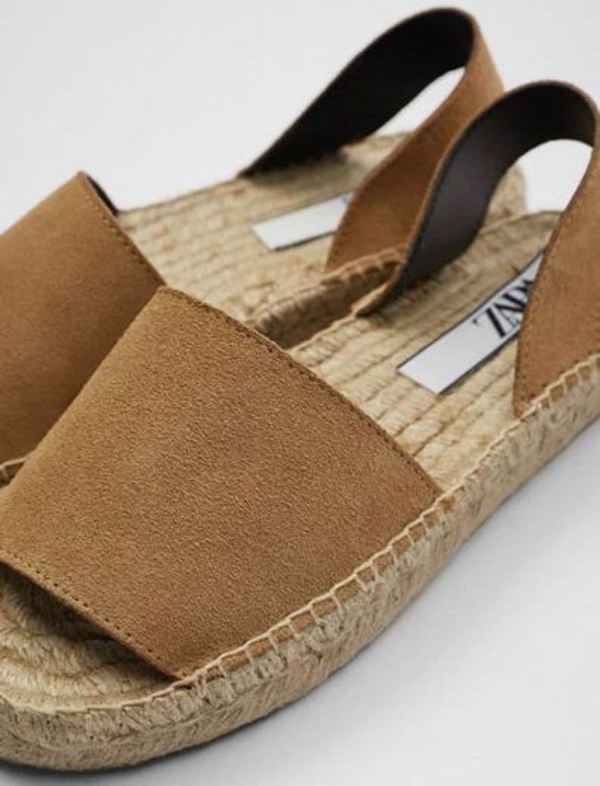 Moda LEATHER ESPADRILLES WITH JUTE SOLES TRF