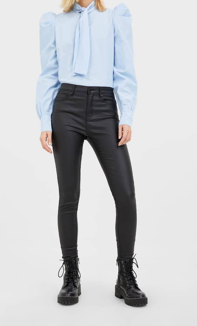 Product Coated High Waist Trousers