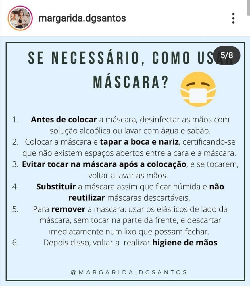 Moda Como usar a máscara! 