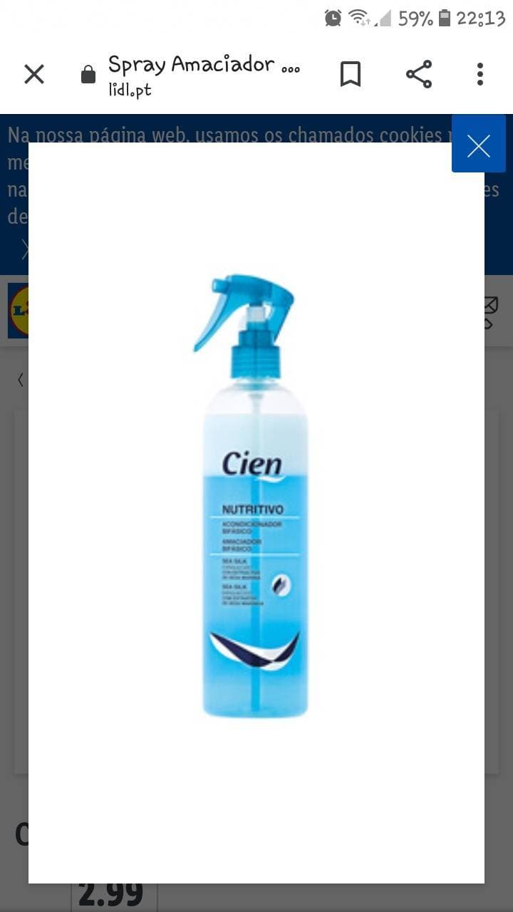 Product Amaciador em spray Cien